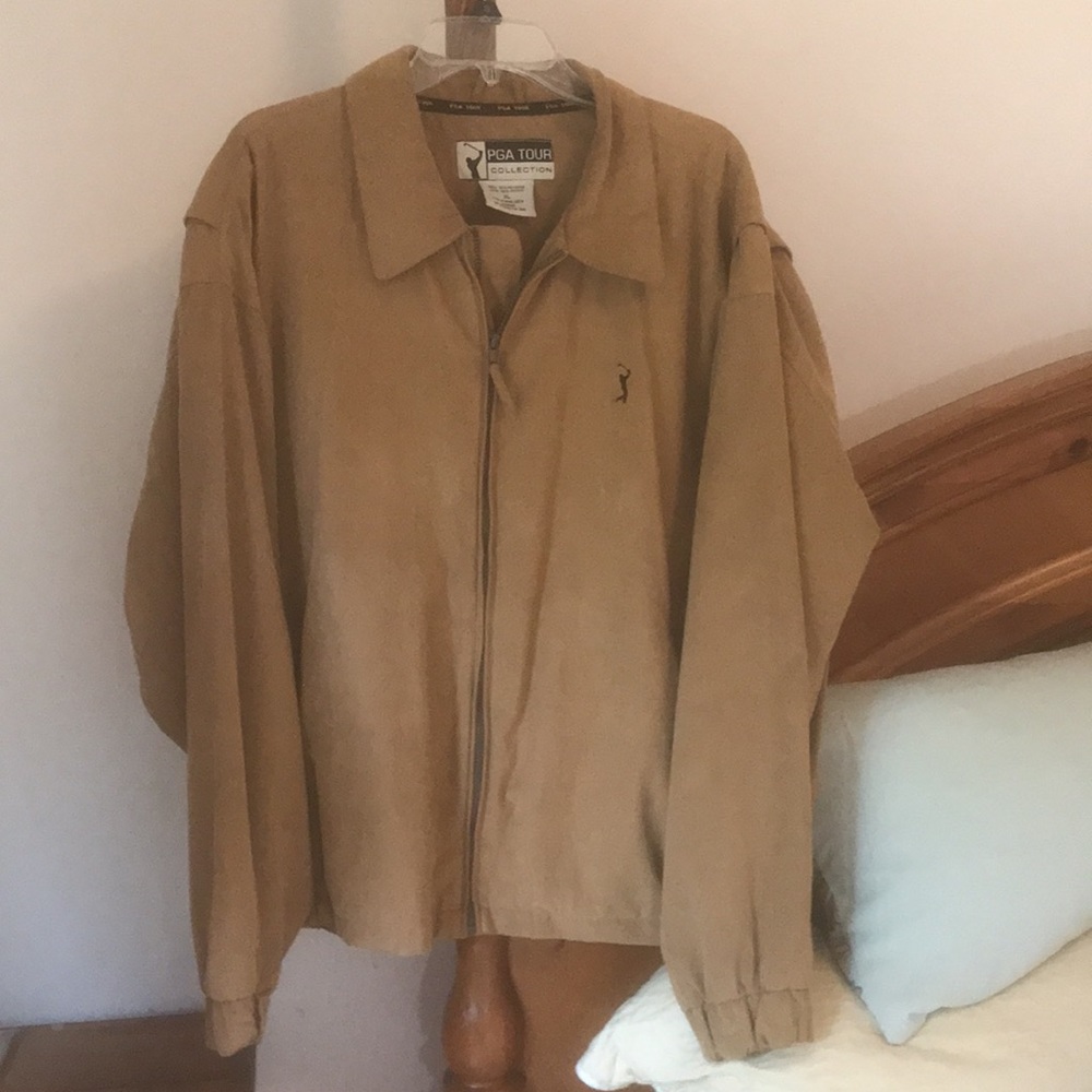 Vintage PGA Tour Tan Jacket Size XL